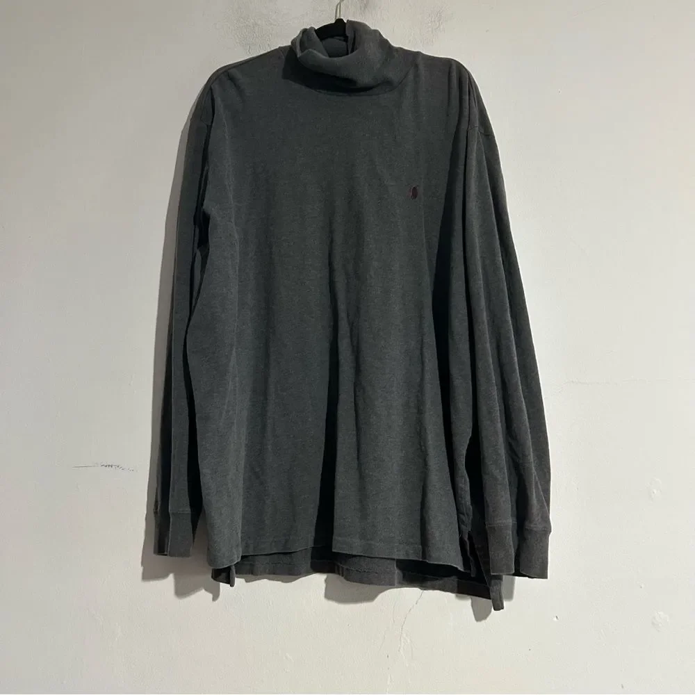 Polo Ralph Lauren Grey Turtleneck Midweight Long Sleeve T-Shirt XXL Preppy